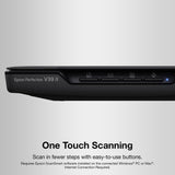 Epson - Perfection V39 II - Color Photo and Document Flatbed Scanner - 4800 dpi Optical Resolution - High-Rise, Removable Lid - Scan to Cloud - USB Power - Image Scanning - Black Epson