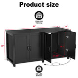 GDLF 100-150 Gallon Fish Tank Stand, 120 Gallon Tank Stand with 60"*24" Tabletop Fits 100/120/150 Gallon Aquariums,2200LBS Capacity Heavy Duty (Stand Only) GDLF