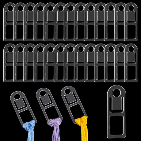 PH PandaHall Embroidery Floss Organizer 50pcs Embroidery Thread Bobbins Clear Embroidery Floss Cards Cross Stitch Thread Organizer for Thread Holder Sewing Storage 1.9x0.7in PH PandaHall