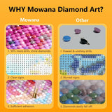 Mowana Diamond Art Kits for Adults, 2 Pack 5D Wildlife Diamond Painting Kits on Canvas, Bear and Deer Forest Landscape Diamond Art for Beginners, DIY Animal Diamond Art Wall Décor 12x16inch Mowana