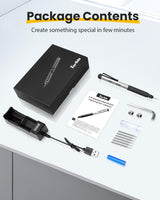 Tarlido Engraving Pen, USB Rechargeable Cordless Rotary Tools, Professional Mini Carving Machines Portable DIY Engraver Machine for Metal to Wooden, Glass, Jewelry-Black Tarlido