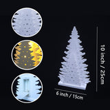 Wooden Christmas Tree Tabletop Decor, Supergorea,LED Wood Craft Christmas Trees Light 2AA Battery Powered 10 inch for Xmas Home Decorations(Indoor) Supergorea