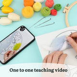 Mayboos Needle Felt Starter Set, Includes Wool Bag, Felting Needles, Foam Pad, Felt Cloth & Instructions, Pastoral Style Kit for Home Decoration Mayboos