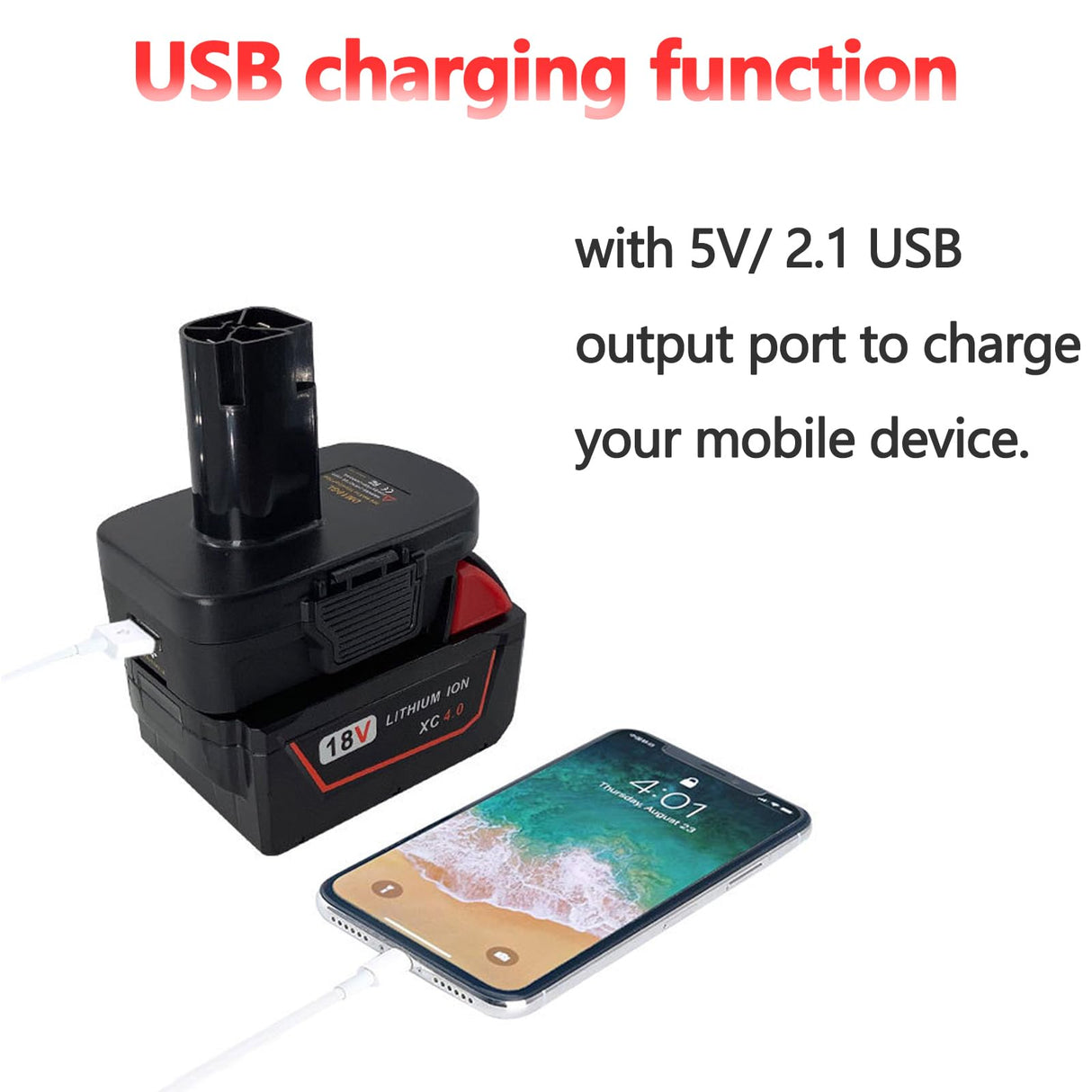 DM18GL Battery Adapter, Compatible for Dewalt 18v-20v & for Milwaukee Milwaukee M18 18v Batteries, Convert to Craftsman19.2 Volt Battery, Use for Craftsman 19.2V Nickel Power Tools Echoyee