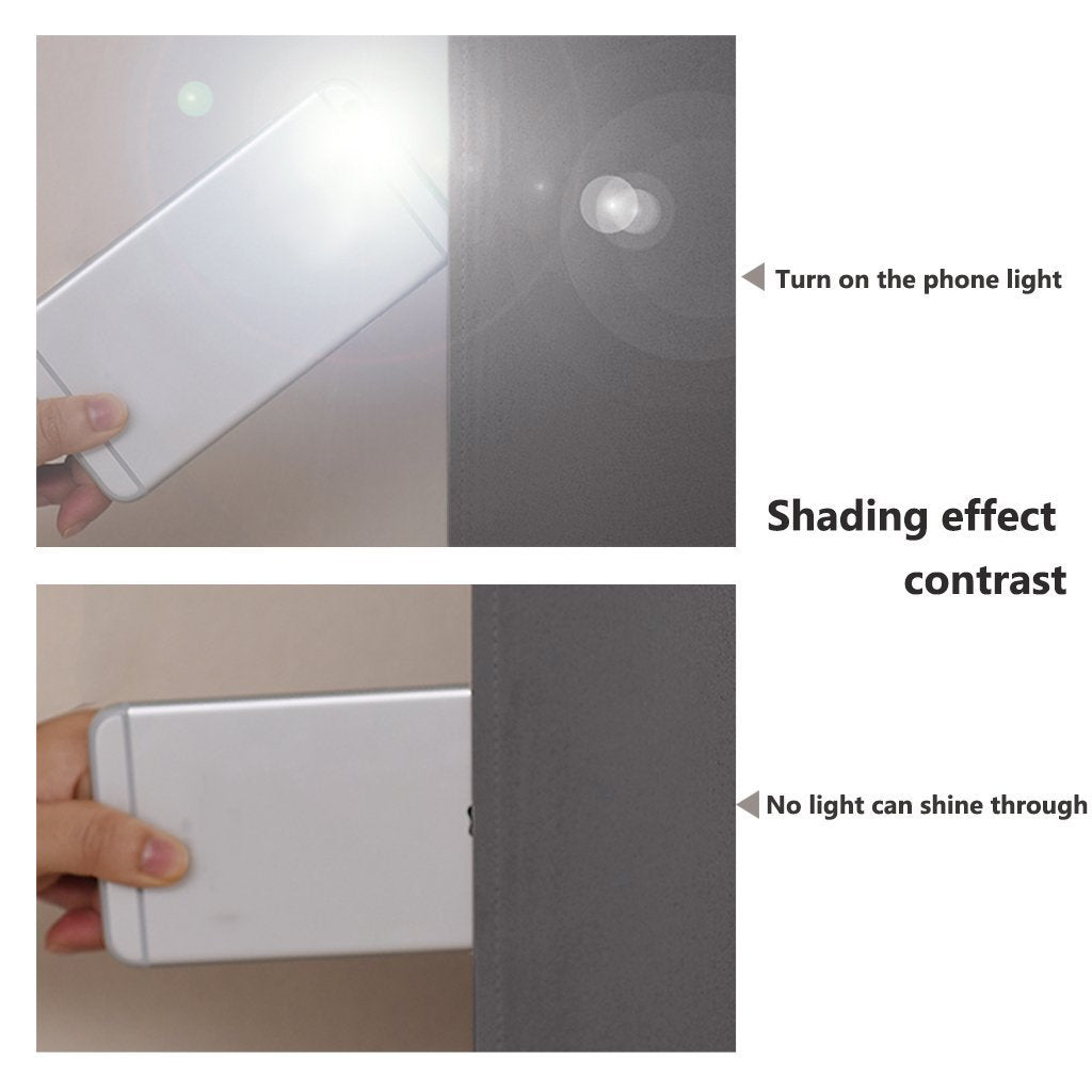 NICETOWN Grey Full Shade Curtain Panels, Pair of Energy Smart & Noise Blocking Out Blackout Drapes for Dining Room Window, Thermal Insulated Guest Room Lined Window Dressing(Gray, 52 x 84 inch) NICETOWN