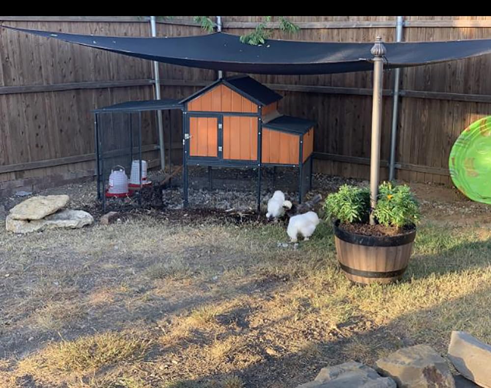 90% Shade Cloth for Garden, 10ft x 10ft Outdoor Shade Fabric Mesh Tarp with Grommets, UV Resistant Sun Shade Netting for Plants, Pergola Cover, Patio, Privacy Fence, Backyard, Greenhouse Flscnoe