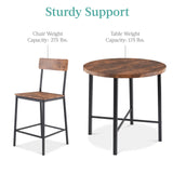 Best Choice Products 5-Piece Modern Round Counter Height Dining Set for Home Kitchen, Dining Room w/ 4 Chairs, 1.5in Thick Table - Brown Best Choice Products