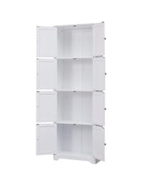 Kings Brand Furniture Lyons 4-Tier 68" Kitchen Pantry Storage Cabinet with 8 Doors, White, 23" W x 11.875" D x 68.25" H Kings Brand Furniture