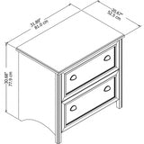 Bush Furniture Fairview 2 Drawer Lateral File Cabinet, Home Office Storage for Letter, Legal, and A4-Size Documents, 32W, Antique White Bush Furniture