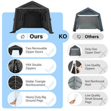 ADVANCE OUTDOOR 13x20 ft Garage Tent Carports with 2 Roll up Doors & Vents Outdoor Portable Storage Shelter for Vehicle Truck Boat Anti-UV Snow Resistant Waterproof, Gray ADVANCE OUTDOOR