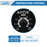 Aoyue 469 Variable Power 60 Watt Soldering Station with Removable Tip Design- ESD Safe Aoyue