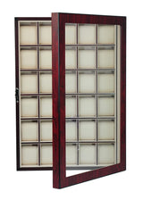 TimelyBuys 30 Piece Cherry Wood Personalized Watch Display Wall Hanging Case and Storage Organizer Box and Stand TimelyBuys