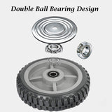 tonchean 8 Inch Caster Wheels Heavy Duty Polyurethane Offroad Casters Set of 4 Swivel Plate Casters with 2 Brake Industrial Locking Wheels, Load Bearing 2314lbs tonchean