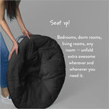 Urban Lifestyle Faux Fur Saucer Chair, One Size, Black Urban Lifestyle