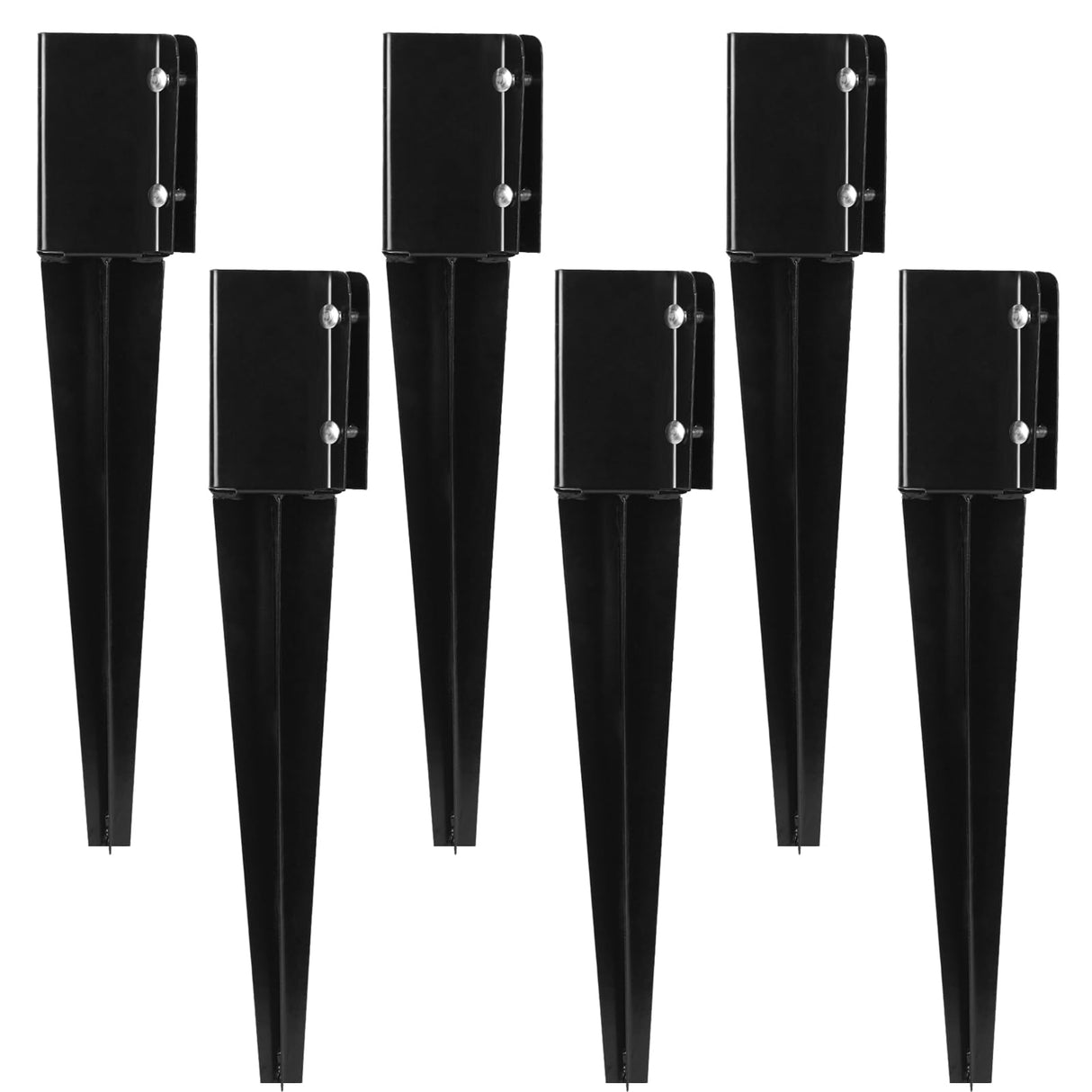 TIyneayle 6 Pack 4x4 Fence Post Anchor Ground Spike Mailbox Fence Post Spikes Stakes TIyneayle