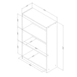 South Shore Axess 3-Shelf Bookcase, Pure White South Shore