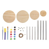 MindWare Make Your Own Wind Chime Craft Kit – Makes 1 Wind Chime, Incldues 13 Paint Colors, 3 Brushes and Instructions MindWare