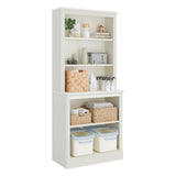 Bevfint 72" Tall Bookcase, White Large Floor Standing Bookshelf, 5 Tier Shelves Open Storage Organizer, Book Case for Living Room Hallway Kitchen Home Office Bedroom, White - 5 Tier Bevfint