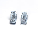 LazBlinds Metal Window Shade Brackets - 4Pcs No Tools No Drill Roman Shades Hardware with Screws, Durable Accessory for Woven Wood Shades and Bamboo Blinds (2 Mounts, 2 Update Adjustable Bracket) LazBlinds