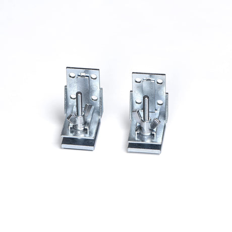 LazBlinds Metal Window Shade Brackets - 4Pcs No Tools No Drill Roman Shades Hardware with Screws, Durable Accessory for Woven Wood Shades and Bamboo Blinds (2 Mounts, 2 Update Adjustable Bracket) LazBlinds