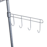 Mind Reader Microwave Rack with Storage, Bakers Rack, Utility Shelf, Kitchen, Metal, 21.25"L x 13.5"W x 50"H, Silver Mind Reader