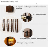 DCIGNA Wall Mounted Wine Rack, Barrel Stave Wine Rack, Imported Pine Wood and Metal Wine Bottle Holder Rack - 6 Bottles 40x7.6inch (Red Wine Color) DCIGNA