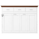 SOFTSEA Twin Size Horizontal Murphy Bed with Storage Drawers, Foldable Wall Bed with Walnut Top, Twin Hideaway Cabinet Bed Space-Saving for Guest Room Bedroom Office, White SOFTSEA
