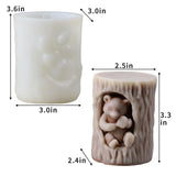 Japleed Bear Honey Silicone Molds for Candles Soap Resin Plaster, 3D Animal Fondant Chocolate Cake Decorating Mold, Cute Bear Pillar Candle Molds for Candle Making, DIY Art Craft Home Decor japleed