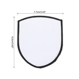 MECCANIXITY 8pcs Sublimation Patch Blank, 3.62"x3.03" Fabric Iron-on Blank Heat Transfer Repair Patch for DIY Crafts Caps Clothes Shoes Bags Uniforms, White MECCANIXITY