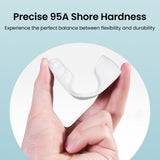 TEQStone TPU Filament 1.75mm White 1Kg Spool 95A Flexible Soft 3D Printer Filament Consistent Diameter +/-0.03mm in Vacuum Package TEQStone