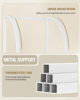 Hzuaneri Bookshelf Narrow Bookcase, Tall Storage Rack with Steel Frame, Display Standing Shelf Unit, Skinny Book Shelf for Study Living Room Home Office, Industrial Style, 6-Tier White BC56013W Hzuaneri