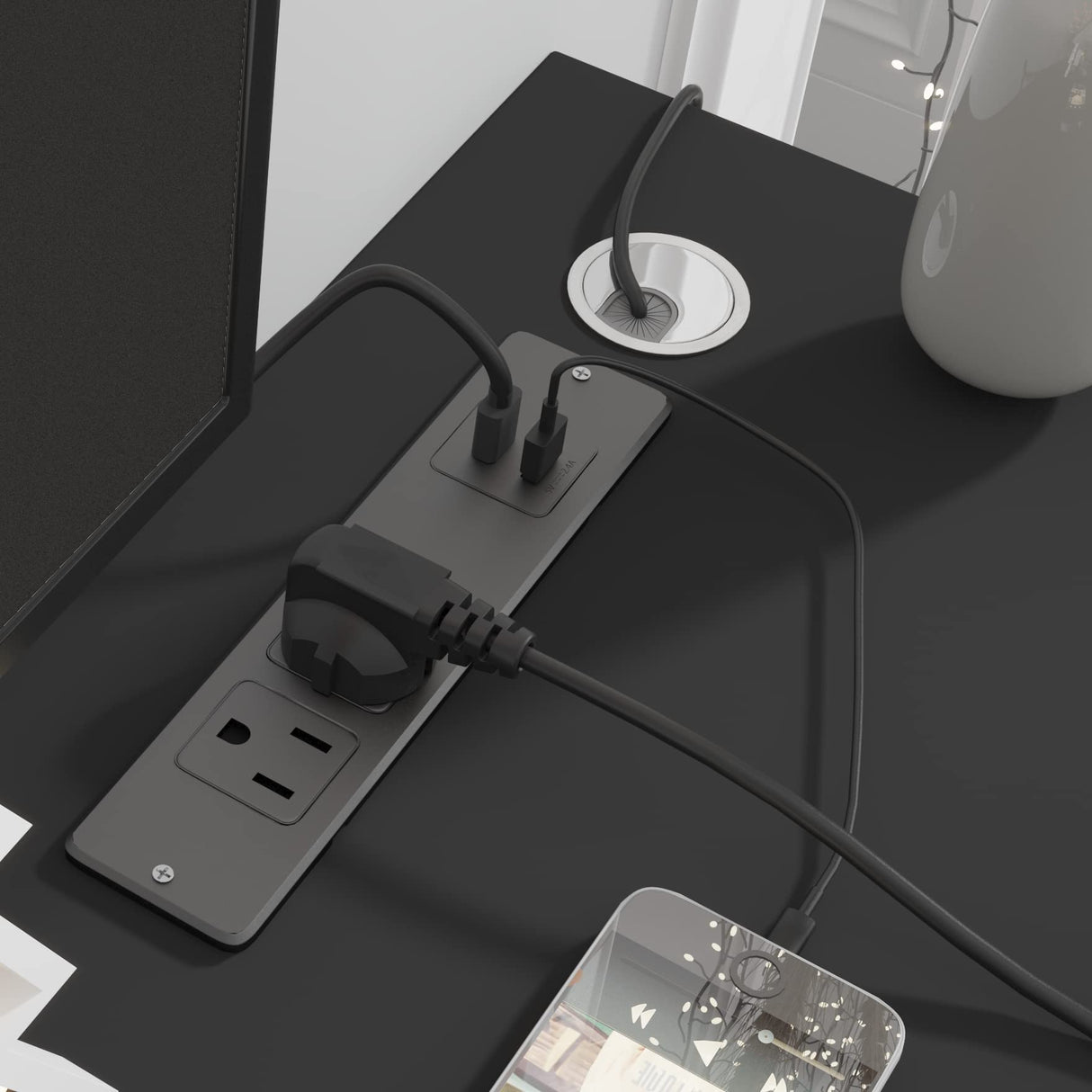 EXQUAL Floating TV Stand, Wall Mounted TV Shelf with Led Lights & Power Outlet, 71" Modern Entertainment Center Media Console with Storage, High Gloss TV Cabinet for 65/75/80 inch TV EXQUAL