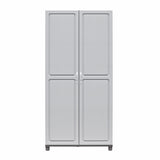 SystemBuild Evolution Kendall 36" Utility Storage Cabinet, Graphite Gray/Light Gray SystemBuild