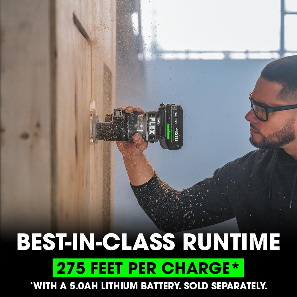FLEX 24V Brushless Cordless 1.5 HP Trim Router Tool, Battery and Charger Not Included - FX4221-Z FLEX