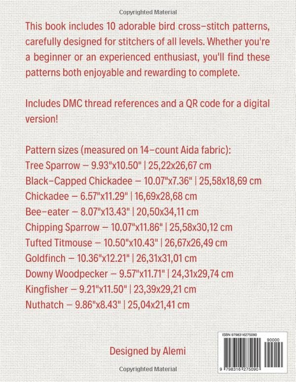 Cross Stitch Patterns: Birds (Cross Stitch Patterns - English Edition) WoodArtSupply