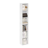 Furinno Luder 6-Tier Open Shelf Bookcase, White Furinno