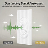 TONOR 4 Pack Large Acoustic Panels,48" X 24" X 0.35" Acoustical Wall Panel, Self-Adhesive Sound Proof Panels, Decorative Soundproof Wall Panels for Echo Absorption for Home Studio Office, White TONOR