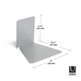 Umbra Conceal Floating Bookshelf, Large, Silver, Set of 3 Umbra