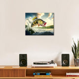 TUMOVO Abstract Paint by Numbers for Adults Fish Jumping Out of The Water, DIY Adult Paint by Number Kits on Canvas, Watercolour, Oil Painting Art Crafts Frameless, 16x20 in TUMOVO