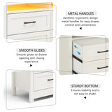 Hlivelood Farmhouse 9 Drawer Dresser with LED Lights, 63" Wide Large Chest of Drawers for Bedroom, Modern Wood Dresser Storage Organizer with Charging Station for Living Room, Bedroom, Rustic White Hlivelood