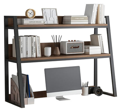 CEMELI LYF Industrial 2-Tier Desktop Bookshelf & Organiser Rack - WoodArtSupply