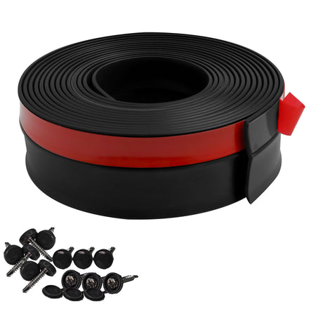 Greymond Garage Door Weather Stripping, 40 FT Black Garage Door Side and Top Seal Trim, Universal Adhesive Backed Garage Door Rubber Seal Strip Replacement Greymond