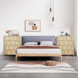 affeivul Mid Century Modern Dresser, 4 Drawer Dresser for Bedroom Wood, Boho Wooden Storage Cabinet Side Table with Solid Wood Legs, Tall Skinny Dresser for Closet, Living Room (Natural) affeivul