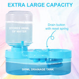 2025 New Paint Brush Cleaner, Plastic Paint Brush Cleaner Tool with Paint Tray Paint Brush Rinser Paint Water Dispenser Practical Paint Brush Washer Painting Art Supplies for Artists (Blue) BOXOB