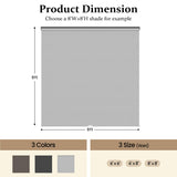 Outdoor Roller Shades for Patio with New Operation Mode (with Pull Rod-No Need Crank), Upgraded Materials Patio Shades Roller Up Outdoor with 95% UV Protection, Outdoor Blinds for Patio Proch May in Color