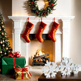 3pc Wood Snowflakes Christmas Decorations, Standing White Wooden Snowflakes Ornaments Winter Wonderland Decor, WellPainted Christmas Table Decor,Sturdy Large Snowflake Decor for Home Kitchen Fireplace AbologyMera