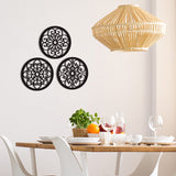 Bnesi 3 Pieces Thickened Rustic Wood Wall Decor,Modern Farmhouse Hanging Decoration for Living Room Bedroom Hallway Decor Office Kitchen Wall Decoration (Modern style) Bnesi