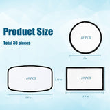 30 Pieces Blank Sublimation Patches 3 Shapes Fabric Iron-on Patch Repair Patches Decorative Patches for DIY Crafts, Hats Clothes Uniforms Shoes Bags Backpacks BOYIVI