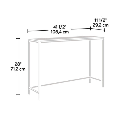 Sauder North Avenue Sofa Table, L: 41.50" x W: 11.50" x H: 28.03", Charter Oak finish - WoodArtSupply