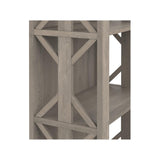 Bush Furniture Homestead 4 Shelf Farmhouse Bookcase in Driftwood Gray, Vertical Office Organizer, Home Shelving Unit for Books and Decor, Bookshelf Bush Furniture